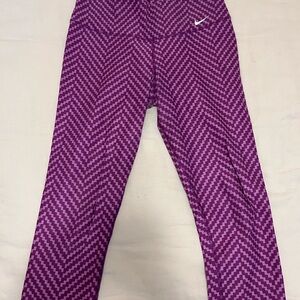 Nike womens Zigzag Purple Leggings